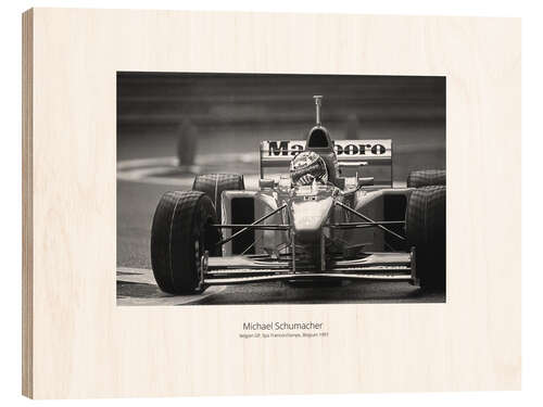 Holzbild Michael Schumacher, Ferrari F310B II