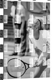 Magnettafel Monica Seles, Tennisspielerin, French Open, 1990