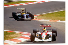 Gallery print Ayrton Senna, Marlboro Mclaren  and Nigel Mansell,  Williams Honda, Formula One, 1990s