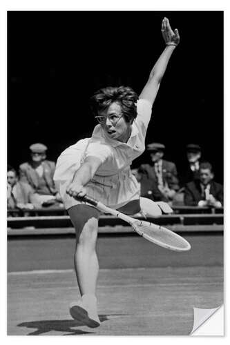 Wandsticker Billie Jean King, Tennisspielerin