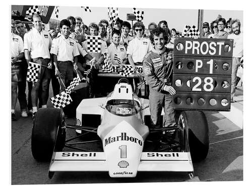 Foam board print Alain Prost, Winner in Portugal, 1987