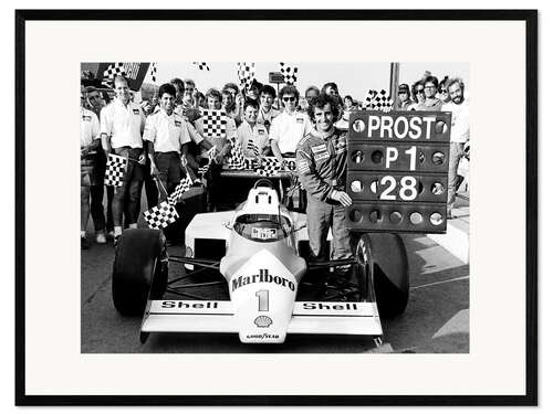 Impresión de arte enmarcada Alain Prost, Winner in Portugal, 1987