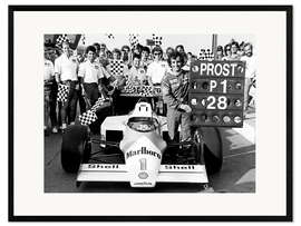Impresión de arte enmarcada Alain Prost, Winner in Portugal, 1987