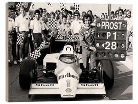 Holzbild Alain Prost, Gewinner, Portugal, 1987