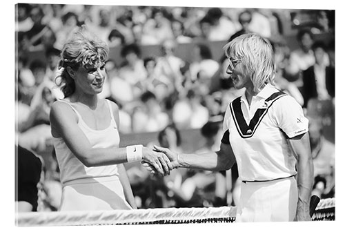 Quadro em acrílico Chris Evert Lloyd and Martina Navratilova at Finale of Roland Garros, Paris, 1986