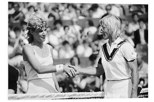 Tableau en PVC Chris Evert Lloyd and Martina Navratilova at Finale of Roland Garros, Paris, 1986