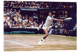 Acrylglasbild Tennisspieler Arthur Ashe, Wimbledon championship, 1975