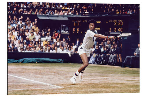 Alubild Tennisspieler Arthur Ashe, Wimbledon championship, 1975