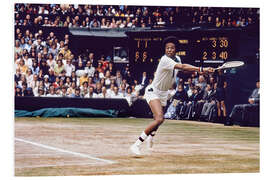 Foam board print Tennisman Arthur Ashe, Wimbledon championship, 1975