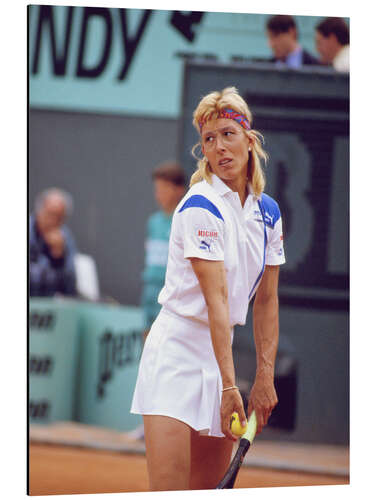 Stampa su alluminio Martina Navratilova, Roland Garros, Tennis Tournament in 1988