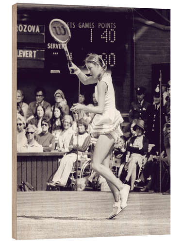 Quadro de madeira Chris Evert Lloyd, Tennis Player I