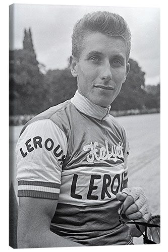 Lærredsbillede Jacques Anquetil, Cyclist, Longchamp, Paris, September 3, 1960