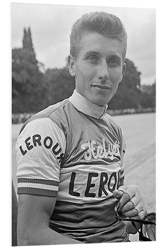 Hartschaumbild Jacques Anquetil, Radfahrer, Longchamp, Paris, 3. September 1960