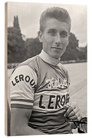 Wood print Jacques Anquetil, Cyclist, Longchamp, Paris, September 3, 1960