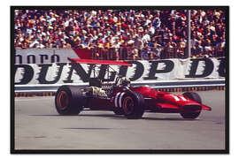 Gerahmter Kunstdruck Chris Amon, Ferrari 312, Gasworks Hairpin Monaco GP, 18. Mai 1969