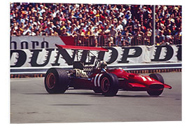 Foam board print Chris Amon, Ferrari 312, Gasworks Hairpin Monaco GP, 18 May 1969