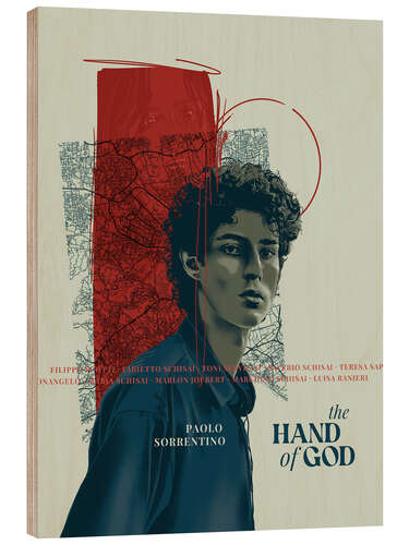 Wood print The hand of god