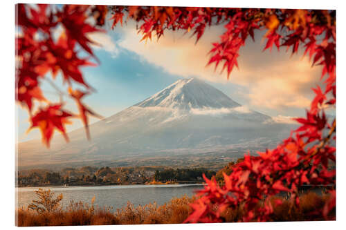 Akrylbilde Autumn mood on Mount Fuji