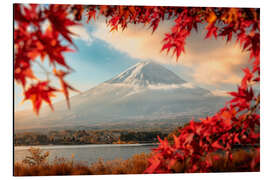 Alubild Herbststimmung am Mount Fuji