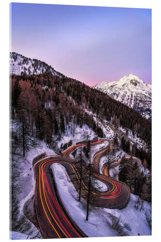 Acrylic print Light trails