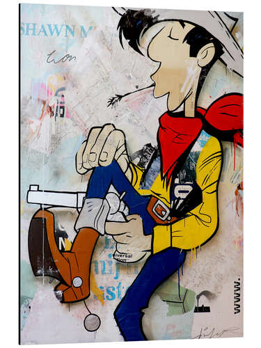 Aluminium print Lucky Luke