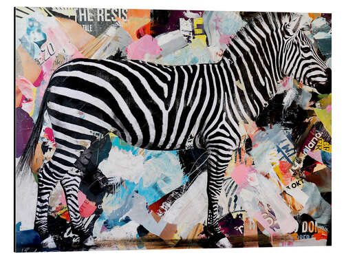 Aluminiumsbilde Pop Art Zebra