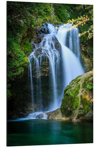 Alubild Wasserfall Sum im Radovna Tal, Vintgar Gorge, Slowenien