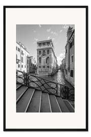 Gerahmter Kunstdruck Ponte dei Conzafelzi in Venedig