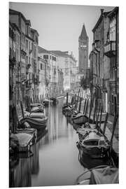 Foam board print Small canal in Venice