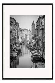 Gerahmter Kunstdruck Kleiner Kanal in Venedig