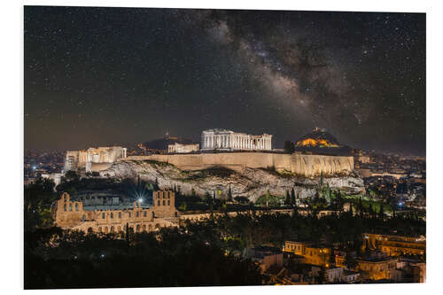 PVC-taulu The Acropolis of Athens and the milky way