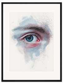 Gerahmter Kunstdruck Blaues Auge