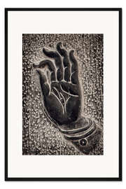 Gerahmter Kunstdruck Buddhistische Mudra-Hand