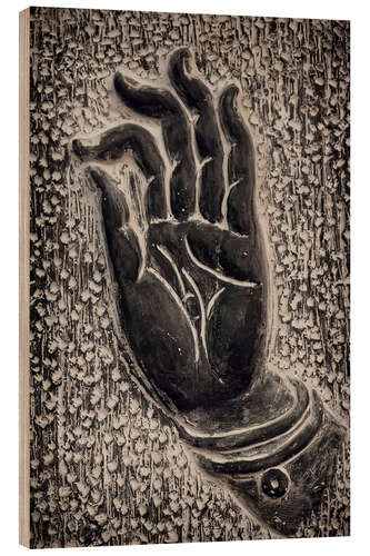 Puutaulu Buddhist Mudra hand