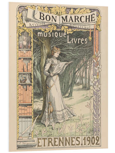 Hartschaumbild Au Bon Marché - Musique Livres