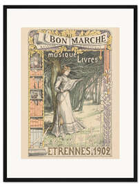 Gerahmter Kunstdruck Au Bon Marché - Musique Livres