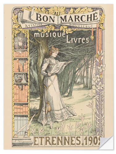 Wandsticker Au Bon Marché - Musique Livres