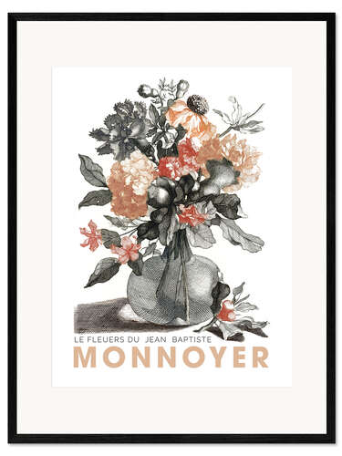 Ingelijste kunstdruk Le fleures du Jean Baptiste Monnoyer
