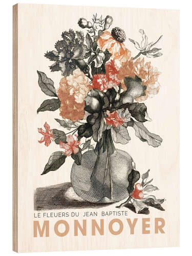 Hout print Le fleures du Jean Baptiste Monnoyer