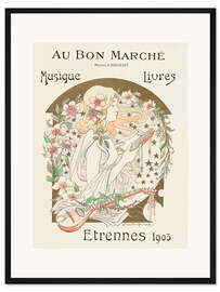 Gerahmter Kunstdruck Au Bon Marché - Musique Livres - 1903