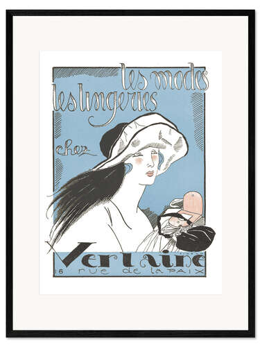 Framed art print Les modes, les lingeries chez Verlaine