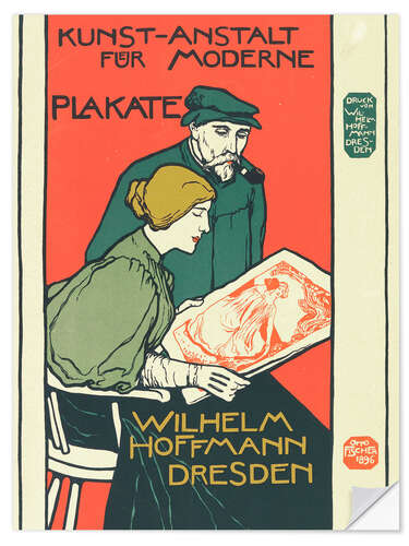 Selvklebende plakat Kunst-Anstalt für Moderne Plakate