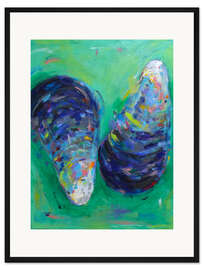 Gerahmter Kunstdruck Muschelschalen