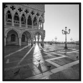 Gerahmter Kunstdruck Dogenpalast bei Sonnenaufgang, Venedig, Italien - Jan Christopher Becke