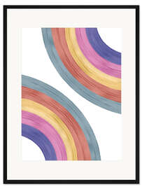 Gerahmter Kunstdruck Good Vibes Rainbow