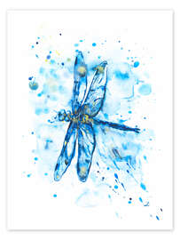 Poster Blaue Libelle