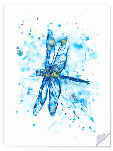 Sticker mural Blue Dragonfly