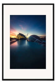 Gerahmter Kunstdruck Valencia - Stadt der Künste und Wissenschaften