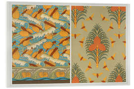 Akrylglastavla Designs for wallpaper: Flying Fish and Waves, Cicadas and Pine, Nautilus Shells