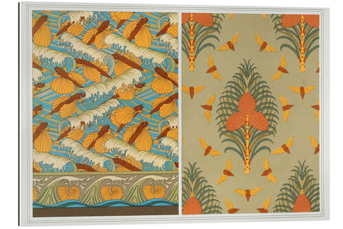 Gallery print Designs for wallpaper: Flying Fish and Waves, Cicadas and Pine, Nautilus Shells